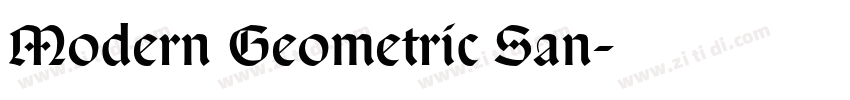 Modern Geometric San字体转换